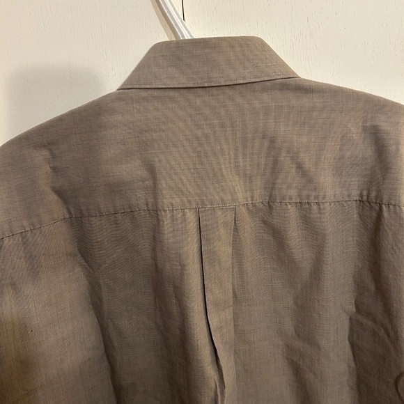 Men's Leo Chevalier Design Brown Long Sleeved Button Down Shirt Size Neck 17 - Picture 6 of 12